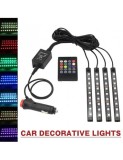 Kit 4 Lumini Ambientale RGB cu telecomanda, 12V, 9 LED, 17 cm LAL-9, Xenon Bright
