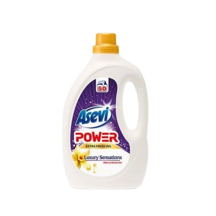 Detergent concentrat de rufe, Asevi Power Luxury 2.5 L, 50 spalari