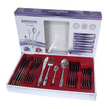 Set tacamuri Bohmann BH 7124MR, Cutie, Otel inoxidabil, 24 buc, Inox