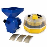Cumpara ieftin Set moara cereale pentru cereale/stiuleti si incubator electric pentru oua, Cleo, model 5 DEPOX&reg;, galben/albastru