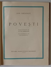 POVESTI de ION CREANGA, EDITIE INGRIJITA DE LIVIU REBREANU CU ILUSTRATII de TH. KIRIAKOFF, 1940 foto