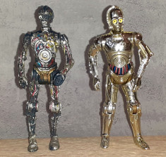 Star Wars, C3-PO doua figurine articulate, la stadiul din episodul I si evoluat foto