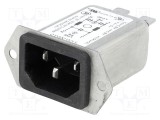 Conector alimentare AC SCHURTER C14 tată 4A 250V pentru montare pe panou