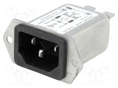 Conector alimentare AC SCHURTER C14 tată 4A 250V pentru montare pe panou