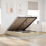 VidaXL Cadru pat otoman fără saltea cremă 140x200 cm țesătură
