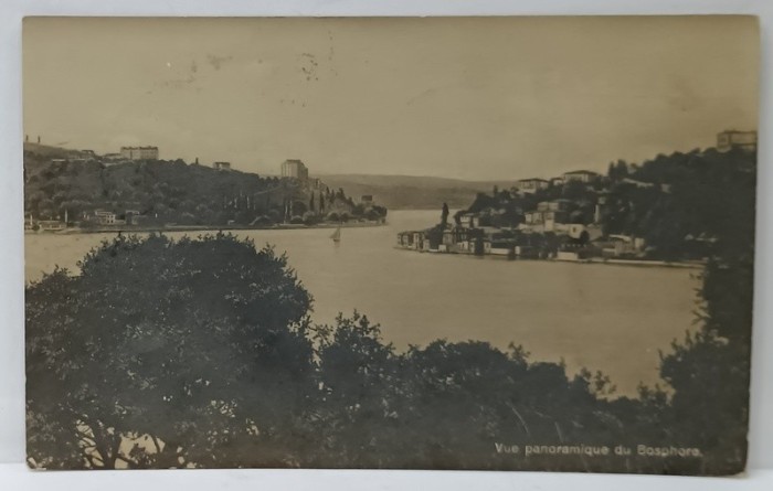 VEDERE PANORAMICA A BOSFORULUI , CARTE POSTALA ILUSTRATA , 1919