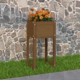 Jardiniera Gossi Maro Miere 40x40x81 cm Lemn Masiv Pin Ghiveci Flori Plante Gradina Balcon Terasa