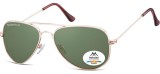 Cumpara ieftin Ochelari de Soare Polarizati Unisex Montana Eyewear MP94E Aurii Lentile G15, Rame Metalice Rotunde, Protectie UV, 57-17-135