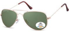 Ochelari de soare polarizati unisex Montana Eyewear MP94E, gold, G15 lenses