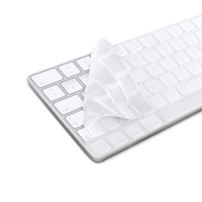 Husa pentru tastatura Apple Magic Keyboard, Kwmobile, Alb, Silicon, 38920.03 foto