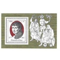 DDR 1977 - Heinrich von Kleist, colita neuzata