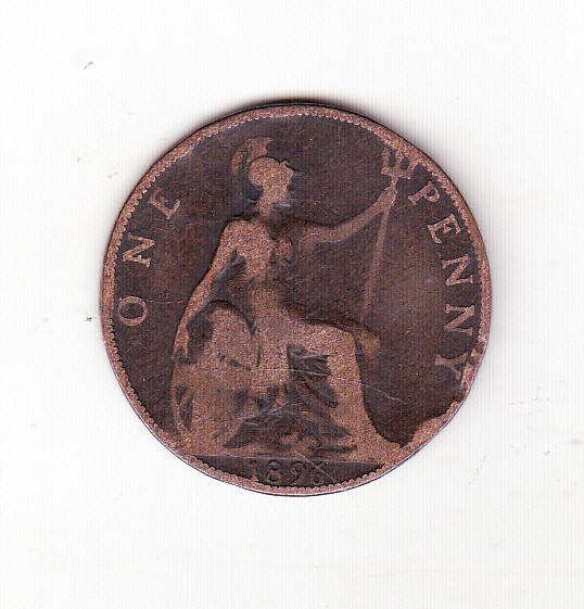 bnk mnd Marea Britanie Anglia 1 penny 1896