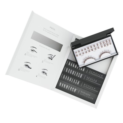Kit complet pentru aplicarea gene false maro &amp;icirc;n cluster acasă Nanolash CLASSY foto