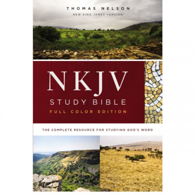 NKJV Study Bible, Hardcover, Full-Color, Red Letter Edition, Comfort Print: The Complete Resource for Studying God&amp;#039;s Word foto