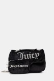 Juicy Couture geantă de m&acirc;nă din catifea Kimberly culoarea negru, BEJQL8762WPO