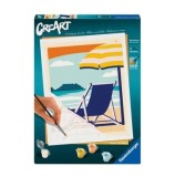 Cumpara ieftin Set pictura pe numere pentru adulti Ravensburger CreArt - Relaxare la plaja
