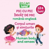 Pic cu pic invat de mic: Corpul uman si simturile / Human body and senses (Editie bilingva romana-engleza) - Colectiv Ars Libri