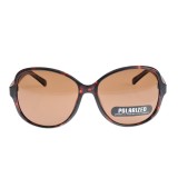 Ochelari de soare polarizati cu rama animal print si lentile maro