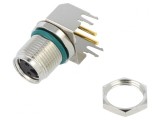 Conector M8 Mamă 2 PIN 90&deg; PCB 4A IP68
