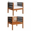 Scaun gradina Gossi, lemn acacia, perne incluse, 65x65x60cm, crem/negru, exterior