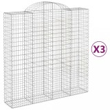 Cumpara ieftin Cosuri gabion arcuite, 3 buc 200x50x200/220 cm, fier galvanizat