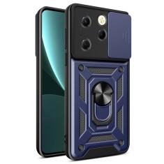 Husa pentru infinix hot 40 / 40 pro / tecno spark 20 pro, slide si snap, camshield, blue foto