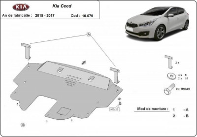 Scut metalic motor Kia Ceed 2015-2017 foto