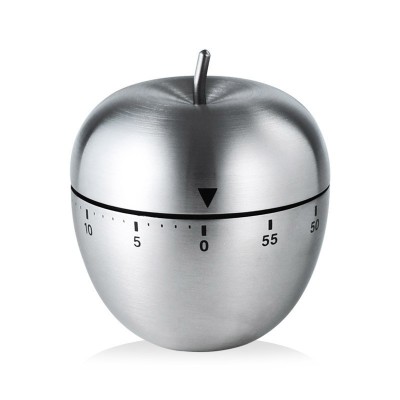 Cronometru de Bucatarie, Mecanic, Forma de Mar, din Otel Inoxidabil, 60 min Timer, 7.5 x 6.2 cm, Argintiu foto