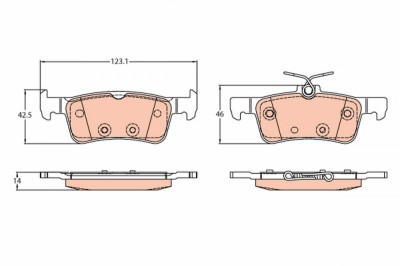 TRW GDB2194 set placute frana,frana disc foto
