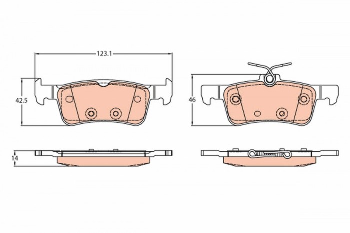 TRW GDB2194 set placute frana,frana disc