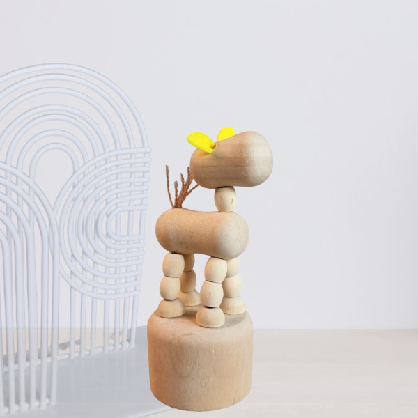 Jucarie Figurina - marioneta mobila din lemn CALUT &ndash; decor si DIY, 3 ani +