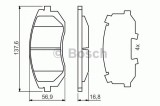 Set placute frana,frana disc SUBARU IMPREZA Limuzina (GD) (1999 - 2016) BOSCH 0 986 494 653