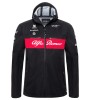 Alfa Romeo Racing geacă de bărbați cu glugă Rain official black F1 Team 2023 - XL