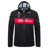 Alfa Romeo Racing geacă de bărbați cu glugă Rain official black F1 Team 2023 - XL