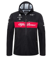 Alfa Romeo Racing geacă de bărbați cu glugă Rain official black F1 Team 2023 - L