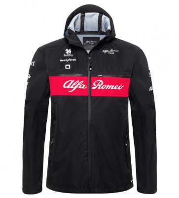 Alfa Romeo Racing geacă de bărbați cu glugă Rain official black F1 Team 2023 - XXL foto