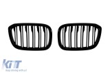 Grile rinichi cu fante duble vopsite &icirc;n negru, potrivite pentru BMW X3 G01, X4 G02 2017-2021 Performance AutoTuning