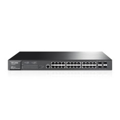 Switch TP-LINK TL-SG3424P, Porturi 24 x RJ-45 10/100/1000, 4 x SFP, Metal Case