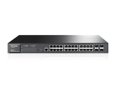Switch TP-LINK TL-SG3424P, Porturi 24 x RJ-45 10/100/1000, 4 x SFP, Metal Case foto