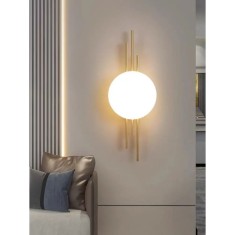 Aplica LED 52CM 20W, alb + auriu, lumina rece/calda/neutra
