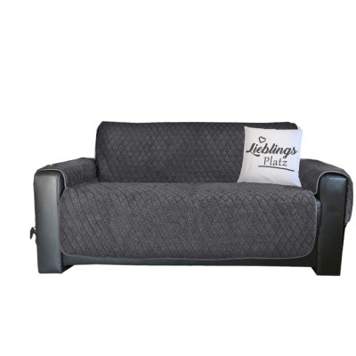 Husa de canapea reversibila Sherpa Jemidi, 191 x 224 cm, Gri, Poliester, 55062.01 foto