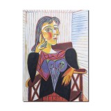 Tablou celebru portret Dora Maar pictat manual, 70x50cm ulei pe panza, reproducere Pablo Picasso