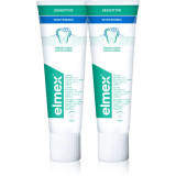 Elmex Sensitive Whitening pasta de dinti din ingrediente naturale pentru dinti mai albi 2x75 ml