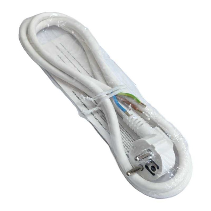 Cordon alimentare Schuko - fire libere 1.5m alb 16A 3500W 3x1.5mm2