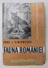 FAUNA ROMANIEI de I. SIMIONESCU - BUCURESTI, 1946 foto
