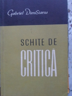 SCHITE DE CRITICA-GABRIEL DIMISIANU foto