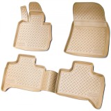 Set de 4 covorase bej cauciuc 3D stil tavita premium pentru BMW X5 E53 din 1999-2006, Recambo