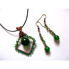 set bijuterii cu jad si sarma curpu 50383