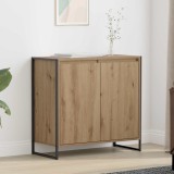 vidaXL Dulap lateral Stejar artizanal 79 x 36 x 75 cm Lemn compozit 886605