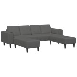 vidaXL Canapea Gri &icirc;nchis 250 x 188 x 76 cm Țesătură din corduroy 3335132